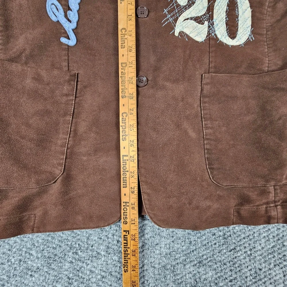 Vtg Red X Jacket Pikwakwad Philadelphia Phillies Chore Coat Blazer Brown Mens